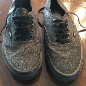 Black glitter vans